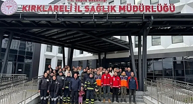 Kırklareli İl Sağlık Yerleşkesinde Yangın Tatbikatı Gerçekleştirildi