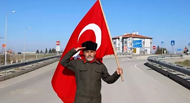Şehitler için İstanbul'dan Çanakkale'ye yürüyen gazi torunu Edirne'ye ulaştı