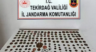 Tekirdağ'da 184 sikke ele geçirildi; 1 gözaltı