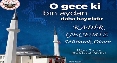 Vali Uğur Turan’dan İlahi Rahmet ve Barış Temennisi