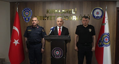 Vali Uğur Turan Açıkladı: Kırklareli Türkiye’nin En Güvenli Kentlerinden Biri!