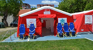 Kırklareli Uluslararası Karagöz Festival Alanına Sahra Hastanesi Kuruldu