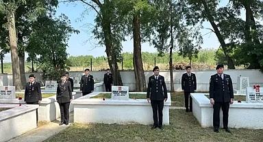 Edirne'de jandarmanın kuruluş yıl dönümünde şehitler anıldı