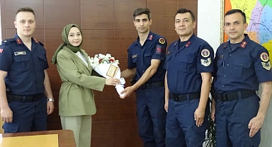 Jandarma Teşkilatı'ndan Pınarhisar Kaymakamına Ziyaret