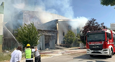 Tekirdağ'da fabrika yangını 3 saatte kontrol altına alındı