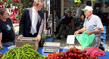 Başkan Özalp'tan Bayram Öncesi Pazar Ziyareti