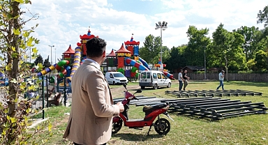 Babaeski'de Çocuklar İçin Hayal Edilen Oyun Parkı Hızla Yükseliyor
