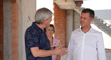 Başkan Sarıkurt Sosyal Tesis Projesi İnşaatını İnceledi