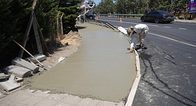 Emlak Konutları Köprüsünde Şimdi de Kaldırımlar ve Aydınlatmalar Yenileniyor