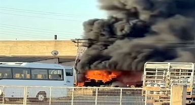 Kırklareli’de oto lastikçide yangın