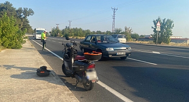 Kırklareli Girişinde Motosiklet ile Minibüs Kazası: 1 Yaralı