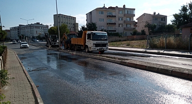 Kırklareli Merkez Çağdaşkent TOKİ Yolu'nda Su Borusu Patladı