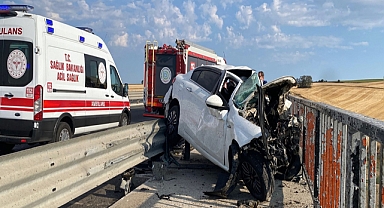Tekirdağ’da kamyona çarpan otomobilin sürücüsü öldü