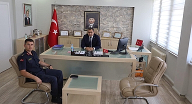 Yeni Jandarma Komutanından Kaymakam Balaban'a Ziyaret