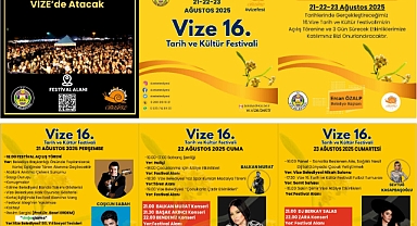 16. Vize Tarih ve Kültür Festivali Başlıyor