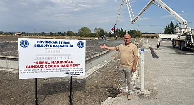 Büyükkarıştıran’da Çocuk Gündüz Bakımevinin Son Beton Temelleri Atıldı