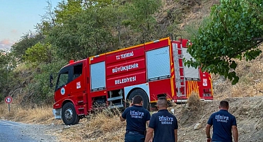 BÜYÜKŞEHİR UÇMAKDERE YANGININA TÜM GÜCÜYLE MÜDAHALE ETTİ
