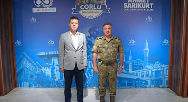 Komutanlar Alper ve Atak'tan Başkan Sarıkurt'a Veda Ziyareti