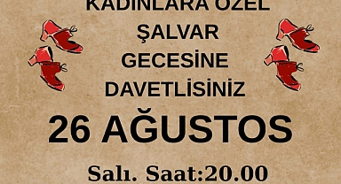 Vize'de Şalvar Gecesi Etkinliği Düzenleniyor