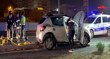 Yol ortasına otururken otomobil çarptı; kurtarılamadı