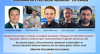5 ÖĞRETİM ÜYEMİZ 