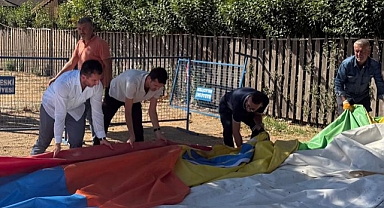 Babaeski Belediyesi'nden Çocuklara Yeni Trambolin Oyun Grubu