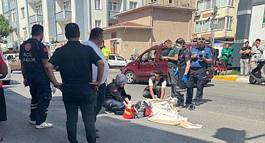 Çöp kamyonunun çarptığı yaya öldü; kaza kamerada