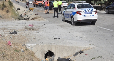 Hurdaya dönen otomobilin sürücüsü hafif yaralandı
