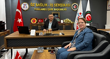Kırklareli İl Sağlık Müdürü Cerit’ten HAK-İŞ Öz Sağlık-İş Sendikası’na Ziyaret