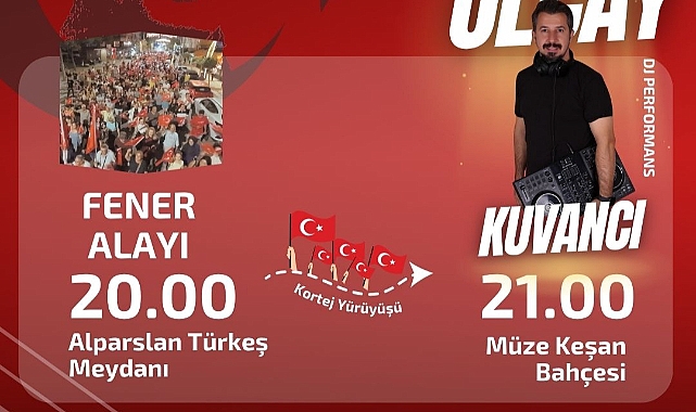 Keşan’da Cumhuriyet Coşkusu Fener Alayı ve Konserle Yaşanacak