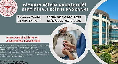 Kırklareli Eğitim ve Araştırma Hastanesi'nden Diyabet Eğitim Hemşireliği Programı