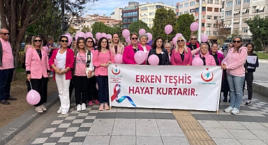 Kırklareli'nde Meme Kanseri Farkındalık Yürüyüşü Düzenlendi