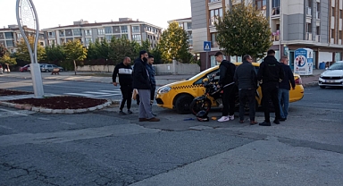 Kırklareli TOKİ'de Trafik Kazası: Motosiklet ile Taksi Çarpıştı