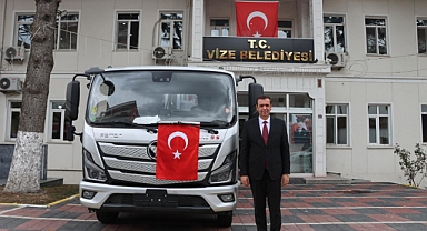 Vize Belediyesine Yeni Çöp Toplama Aracı