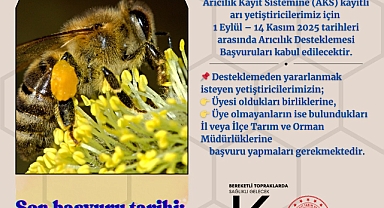 Kırklareli'nde 2025 Yılı Arıcılık Destekleme Başvuruları Başladı