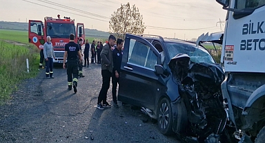 Tekirdağ'da beton mikseri ile minibüs çarpıştı: 1 ölü