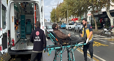 Tekirdağ’da, otomobilin çarptığı motosiklet sürücüsü yaralandı