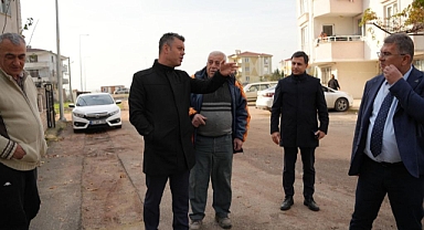 Başkan Sarıkurt Havuzlar Mahallesi`ndeki Çalışmaları Yerinde İnceledi