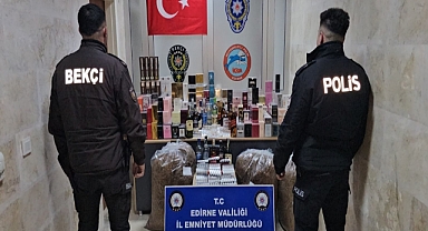 Edirne’de bir depoda sentetik ecza ve kaçak alkol ele geçirildi; 4 gözaltı