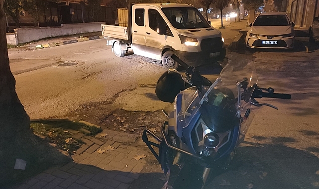 Kamyonete çarpan motosikletin sürücüsü yaralandı