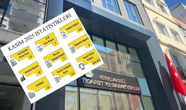 Kırklareli TSO’dan Kasım Ayı İşlem Raporu