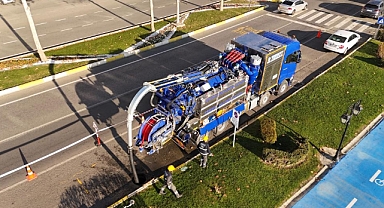 TESKİ'NİN YENİ NESİL KOMBİNE KANAL TEMİZLEME ARACI SAHADA