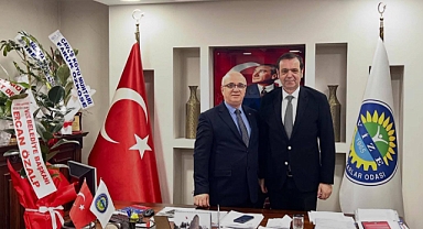 Başkan Ercan Özalp'tan Başkan Korkmaz'a Tebrik Ziyareti