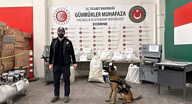 Edirne'de 117 kilo hap ele geçirildi; 5 gözaltı