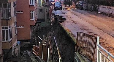 Edirne'de sağanak; istinat duvarı yıkıldı