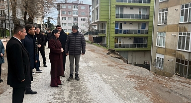 İstinat duvarı çöktü, 2 bloklu bina tahliye edildi