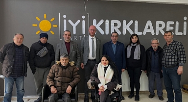 İYİ Parti Kırklareli İl Başkanlığı'na Engelli Hakları Derneği'nden Ziyaret
