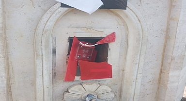 Kartlı sisteme geçilen hayır çeşmesine zarar verdiler