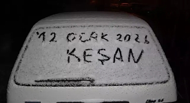 Keşan’da kar yağışı etkili oluyor
