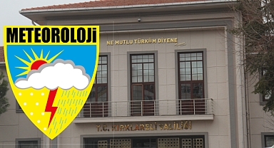 Kırklareli Valiliği’nden Sağanak ve Gök Gürültülü Yağış Uyarısı